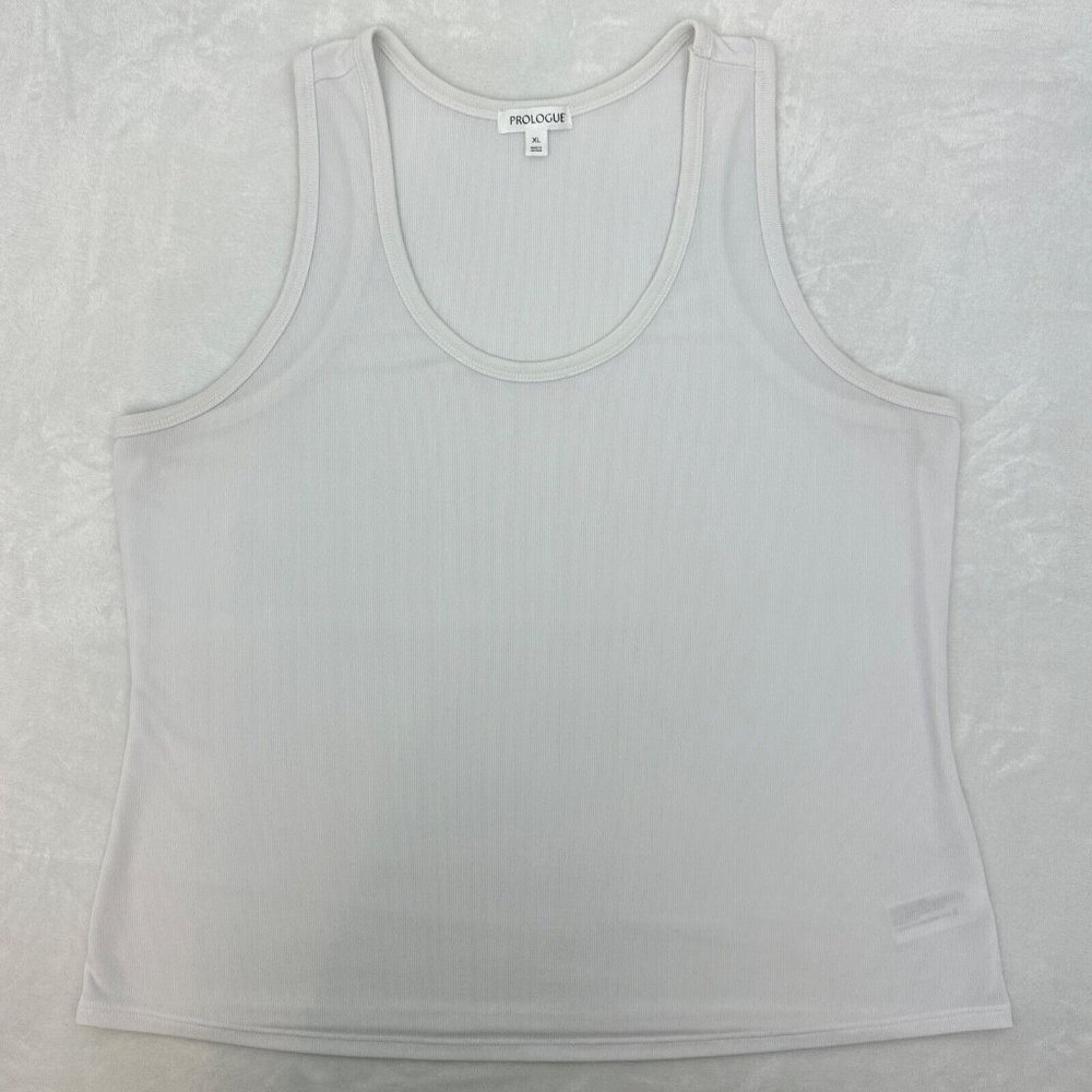 Ribbed Basic Tank Women XL White Prologue Target